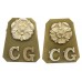 Pair of Coldstream Guards Anodised (Staybrite) Shoulder Titles