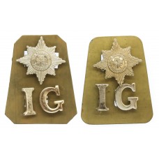 Pair of Irish Guards Anodised (Staybrite) Shoulder Titles
