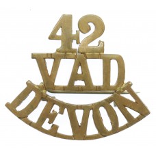 Voluntary Aid Detachment Devon (42/V.A.D./DEVON) Shoulder Title