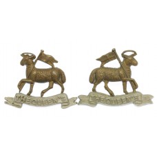 Pair of Queen's (Royal West Surrey) Regiment Collar Badges