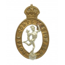 Royal Signals Collar Badge - King's Crown