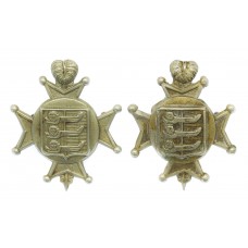 Pair of Cinque Ports Volunteers Rifles Collar Badges 
