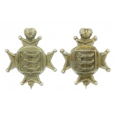 Pair of Cinque Ports Volunteers Rifles Collar Badges 