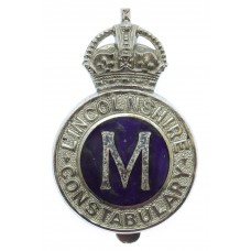 Lincolnshire Constabulary Messenger Cap Badge - King's Crown