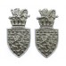 Pair of Devon & Cornwall Constabulary Collar Badges