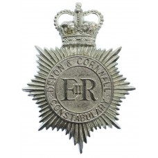 Devon & Cornwall Constabulary Helmet Plate - Queen's Crown