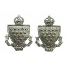 Pair of Cornwall Constabulary Collar Badges - King's Crown