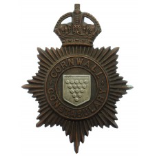Cornwall Constabulary Night Helmet Plate - King's Crown