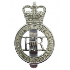 Devon & Cornwall Constabulary Cap Badge - Queen's Crown