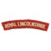 Royal Lincolnshire Regiment (ROYAL LINCOLNSHIRE) Cloth Shoulder Title