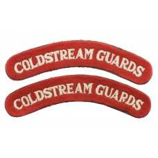 Pair of Coldstream Guards (COLDSTREAMS GUARDS) Cloth Shoulder Tit