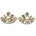 Pair of Highland Light Infantry H.L.I. (Bugle/HIGHLAND) Shoulder Titles 