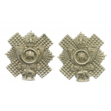 Pair of Highland Light Infantry (H.L.I.) Collar Badges - King's Crown