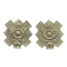 Pair of Highland Light Infantry (H.L.I.) Collar Badges - King's Crown