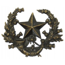 Victorian Cameronians (Scottish Rifles) Blackened Brass Cap Badge