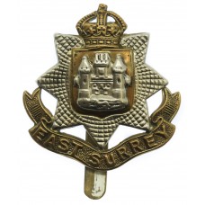 East Surrey Regiment Cap Badge - King's Crown