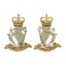 Pair of Royal Irish Rangers Officer's Collar Badges