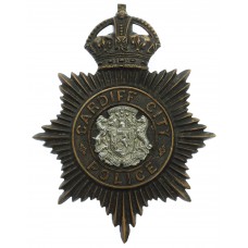 Cardiff City Police Night Helmet Plate - King's Crown