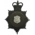 Merthyr Tydfil Borough Police Night Helmet Plate - Queen's Crown