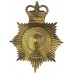 Merthyr Tydfil Borough Police Night Helmet Plate - Queen's Crown