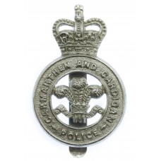 Carmarthen and Cardigan Police Cap Badge - Queen's Crown