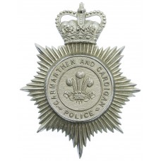 Carmarthen and Cardigan Police Helmet Plate - Queen's Crown