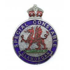 Glamorgan Special Constabulary Enamelled Lapel Badge - King's Crown