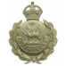 Glamorgan Constabulary White Metal Wreath Cap Badge - King's Crown