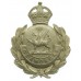 Glamorgan Constabulary White Metal Wreath Cap Badge - King's Crown