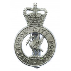 Liverpool City Police Cap Badge - Queen's Crown