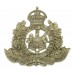 East Suffolk Police White Metal Cap Badge - King's Crown