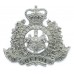 East Suffolk Police Chrome Cap Badge - Queen's Crown