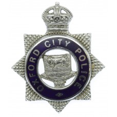 Oxford City Police Senior Officer's Enamelled Cap Badge - King's Crown