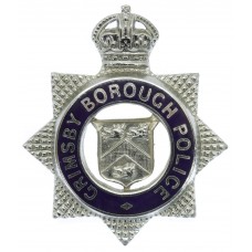 Grimsby Borough Police Senior Officer's Enamelled Cap Badge - King's Crown