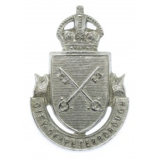 Peterborough City Police Cap Badge - King's Crown