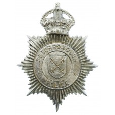 Peterborough Police Helmet Plate - King's Crown