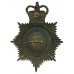 Luton County Borough Police Night Helmet Plate - King's Crown