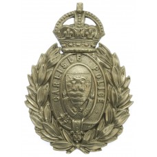 Carlisle City Police Wreath Helmet Plate - King's Crown