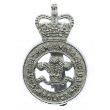 Carmarthen and Cardigan Police Cap Badge - Queen's Crown