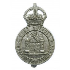 West Suffolk Special Constabulary Cap Badge - King's Crown