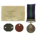General Service Medal (Clasp - Cyprus) with Dog Tags and Box of Issue - SAC. P. Slingsby, Royal Air Force
