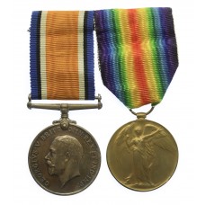 WW1 British War & Victory Medal Pair - Pte. G.H. Mitchell, Army Service Corps