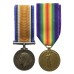 WW1 British War & Victory Medal Pair - Pte. H.J. Crowe, Machine Gun Corps - Wounded