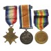 WW1 1914 Mons Star & Bar Medal Trio with Silver War Badge - Pte. R. Busby, 3rd Bn. Rifle Brigade