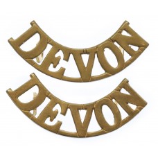 Pair of Devonshire Regiment (DEVON) Shoulder Titles