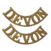 Pair of Devonshire Regiment (DEVON) Shoulder Titles