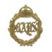 2nd Dragoon Guards (Queen's Bays) Officer's Gilt Collar Badge - King's Crown