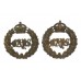 Pair of 2nd Dragoon Guards (Queen's Bays) Collar Badges - King's Crown