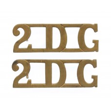 Pair of 2nd Dragoon Guards (The Bays) (2.D.G.) Shoulder Titles