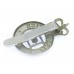 War Department Fire Service Chrome Cap Badge - Queen's Crown